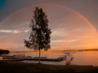 Traumhafter Regenbogen im Sonnenuntergang, Foto: TravelAlaska.com