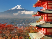 Mt. Fuji und Chureito Pagoda