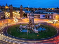 Spanish Square aerial view in Barcelona, anekoho