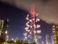 Fireworks from Burj Khalifa on New Year\'s Eve 2016, Dubai,  Leonid Andronov