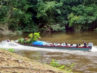 Kanu auf dem Suriname River (Motorized Canoe, Foto: David Stanley via Flickr)